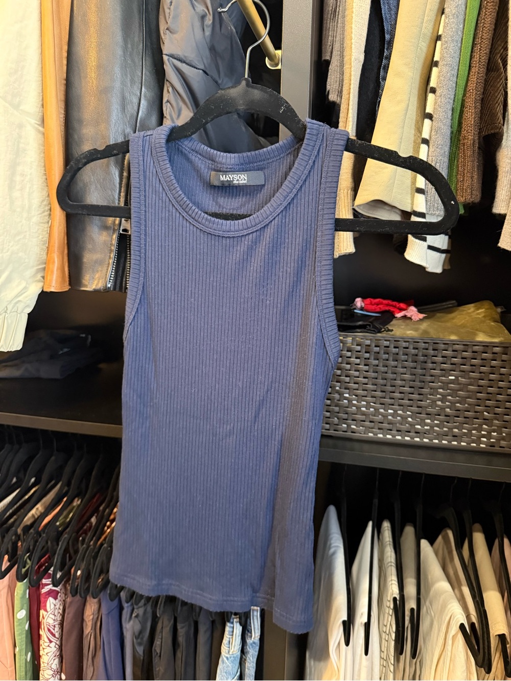 Mason the Label Navy Ribbed Tank Top